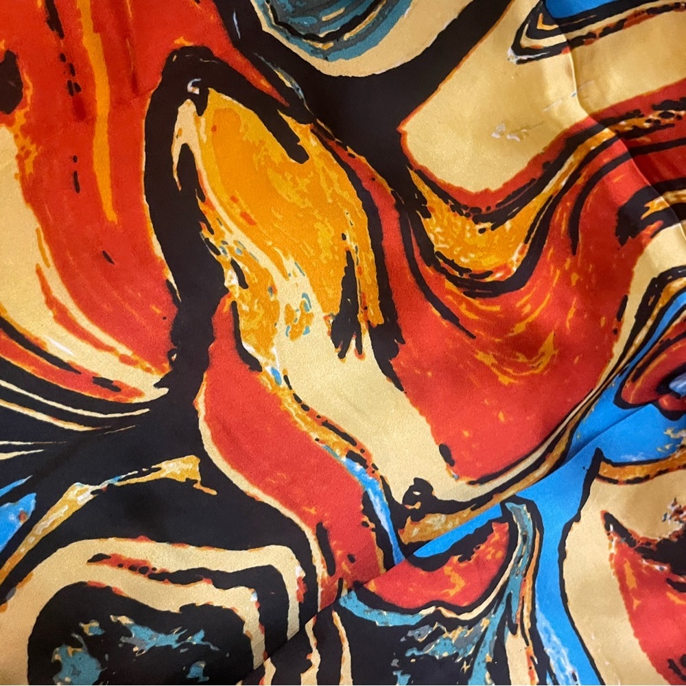 Vibrant Abstract Patterned Scarf - Picture 3 of 7